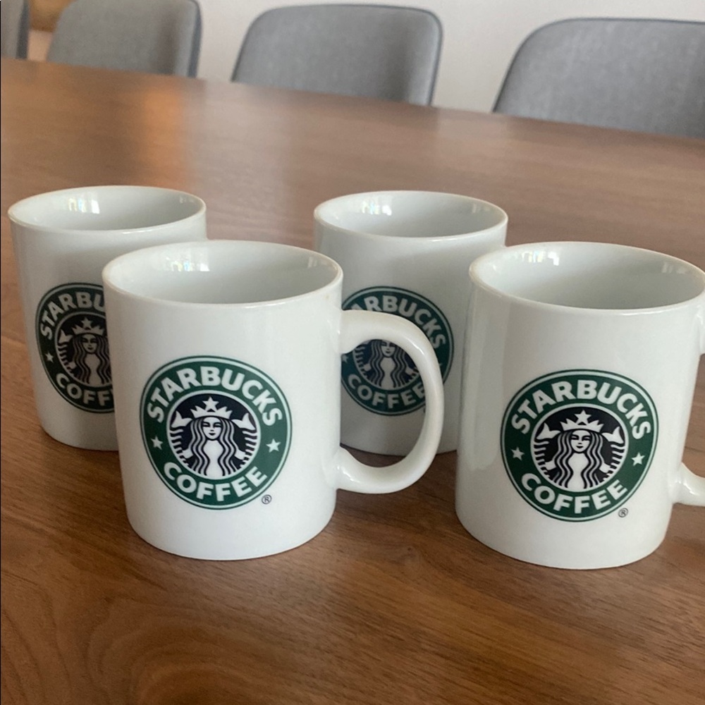 Starbucks 8oz Mugs. Circa 2006. Set of 4. Never used.